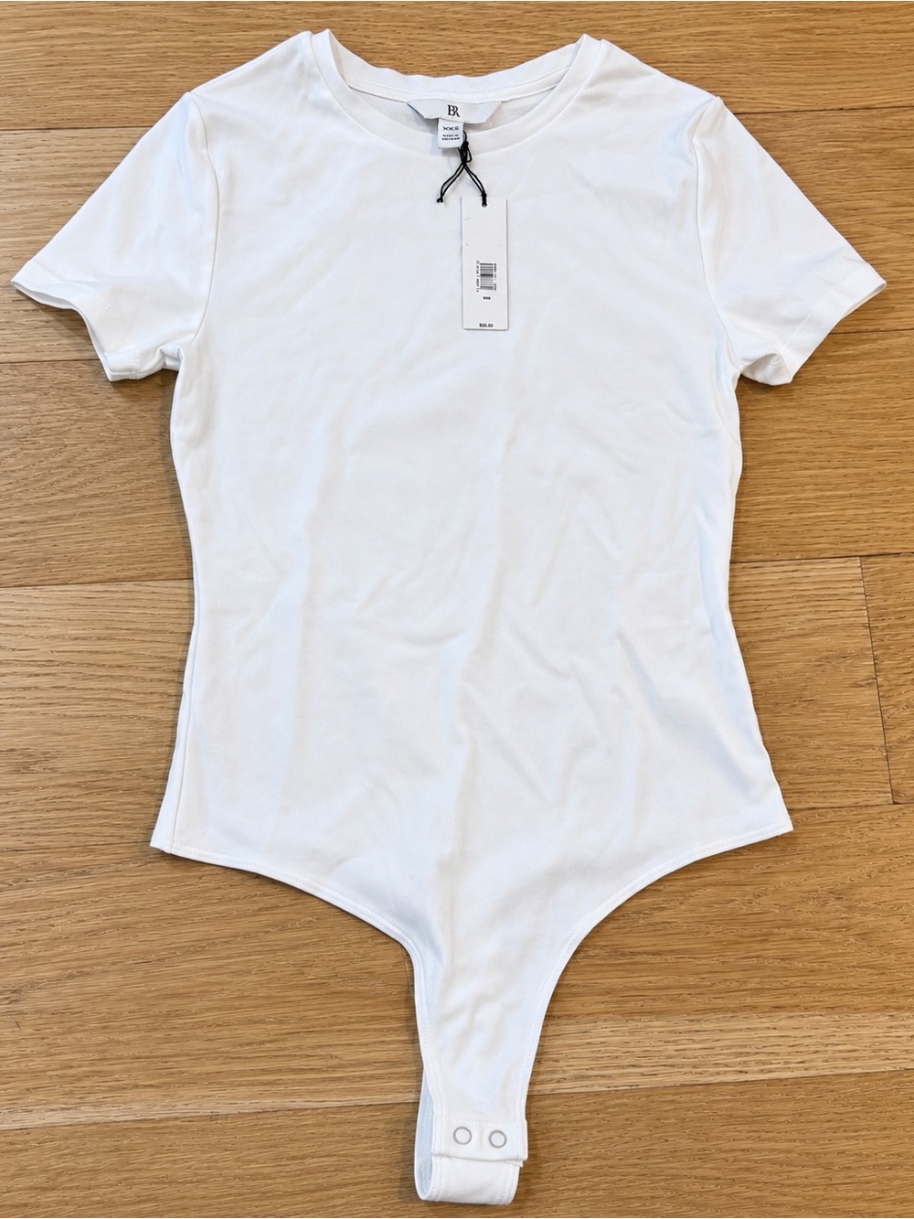 Banana Republic White Short Sleeve Bodysuit XXS NWT